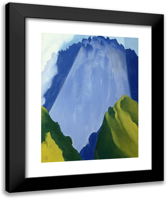 Peru - Machu Picchu, Morning Light 20x24 Black Modern Wood Framed Art Print Poster by O'Keeffe, Georgia