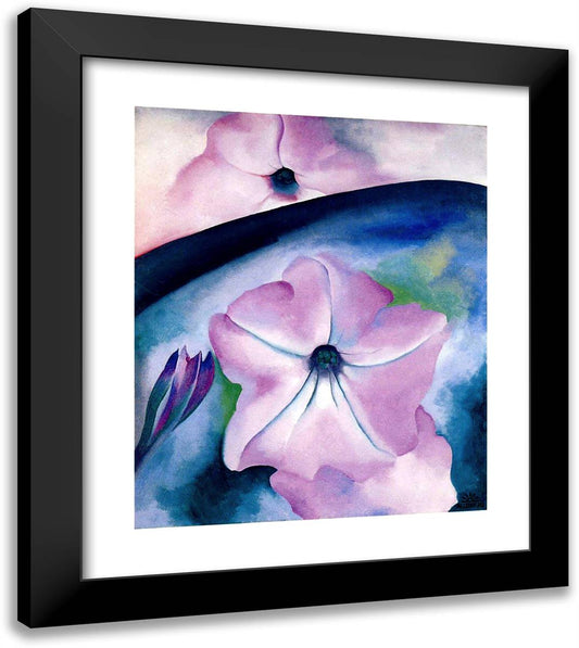 Petunia II 20x23 Black Modern Wood Framed Art Print Poster by O'Keeffe, Georgia