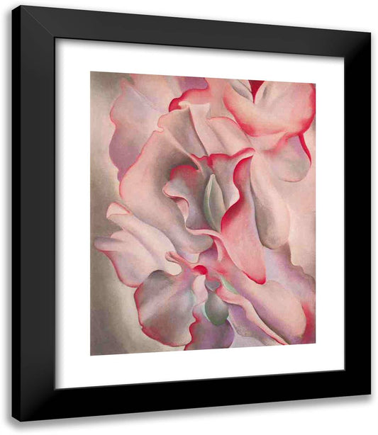 Pink Sweet Peas 2 20x23 Black Modern Wood Framed Art Print Poster by O'Keeffe, Georgia