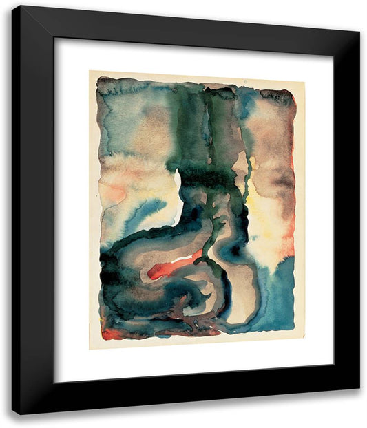 Portrait No. III 20x24 Black Modern Wood Framed Art Print Poster by O'Keeffe, Georgia