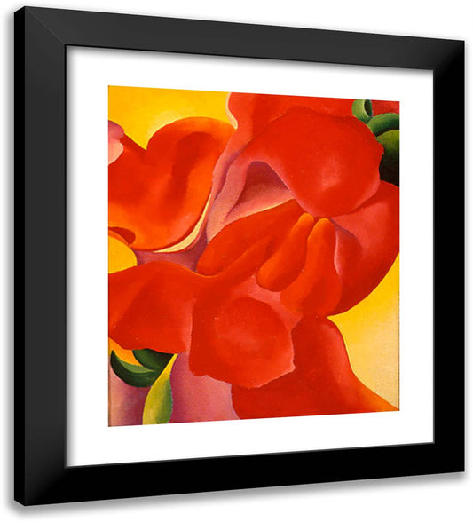 Red Canna  20x22 Black Modern Wood Framed Art Print Poster by O'Keeffe, Georgia