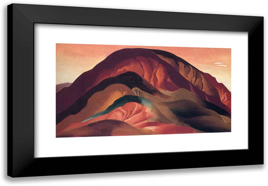 Rust Red Hills 24x17 Black Modern Wood Framed Art Print Poster by O'Keeffe, Georgia