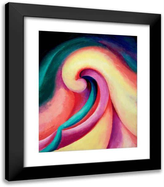 Series I, No. 3 20x23 Black Modern Wood Framed Art Print Poster by O'Keeffe, Georgia