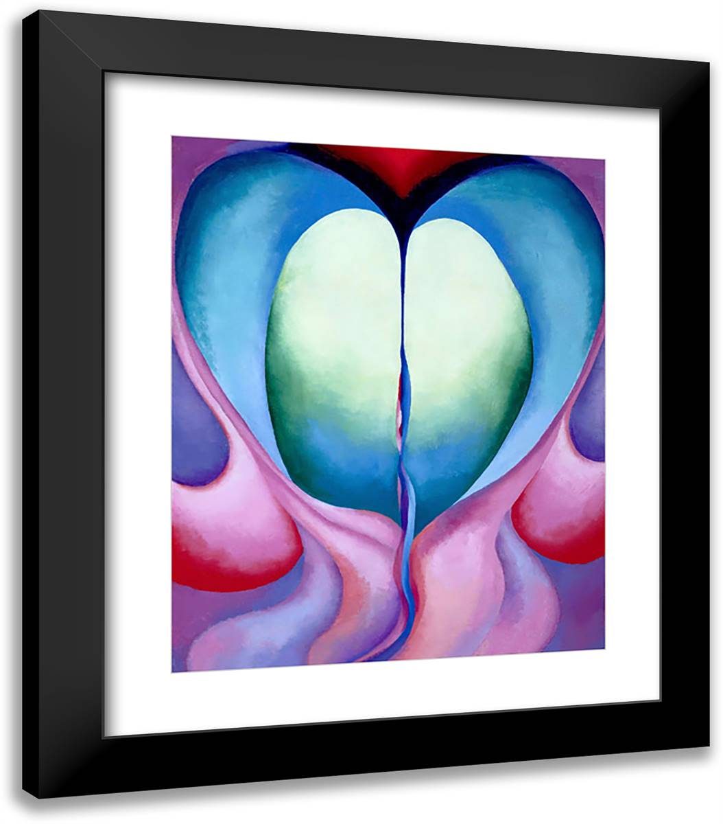 Series I, No. 8 20x23 Black Modern Wood Framed Art Print Poster by O'Keeffe, Georgia