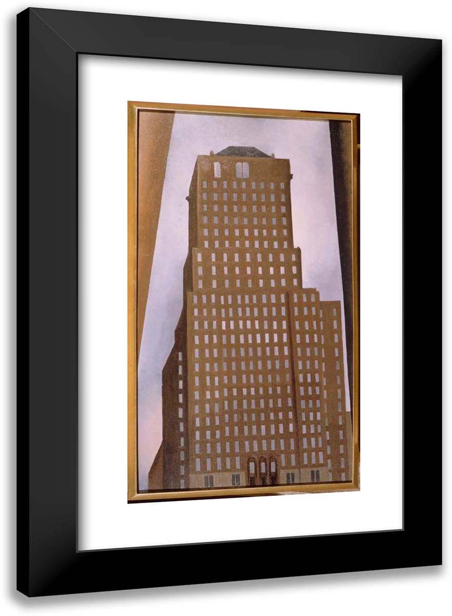 Shelton Hotel New York No. 1 17x24 Black Modern Wood Framed Art Print Poster by O'Keeffe, Georgia