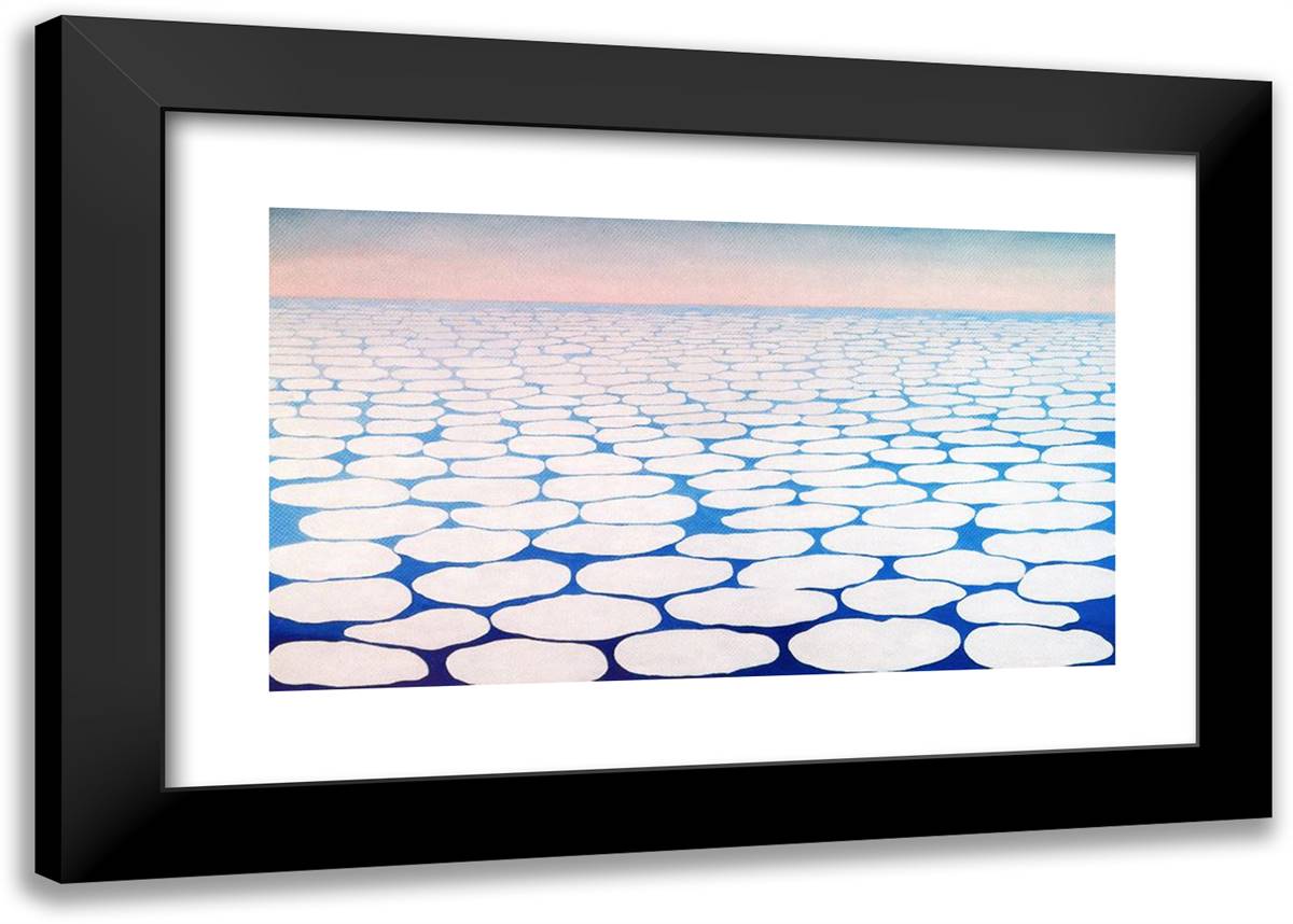 Sky Above Clouds III 24x17 Black Modern Wood Framed Art Print Poster by O'Keeffe, Georgia