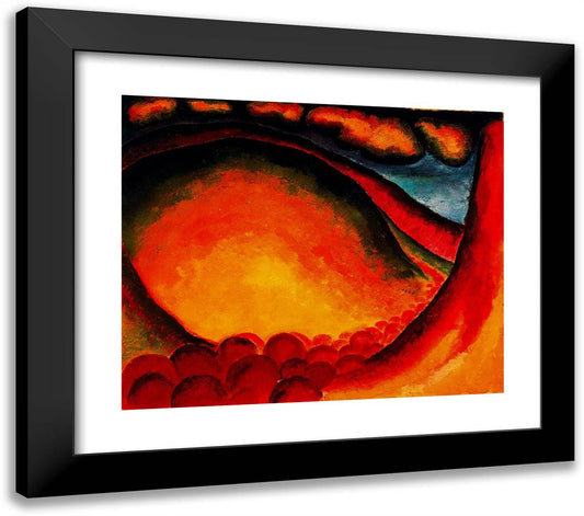Special Number 21 23x20 Black Modern Wood Framed Art Print Poster by O'Keeffe, Georgia