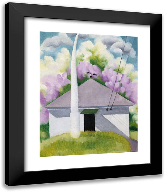 Spring 20x24 Black Modern Wood Framed Art Print Poster by O'Keeffe, Georgia