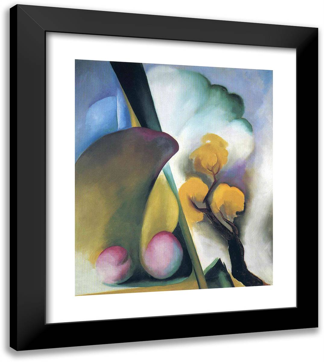 Spring II 20x23 Black Modern Wood Framed Art Print Poster by O'Keeffe, Georgia