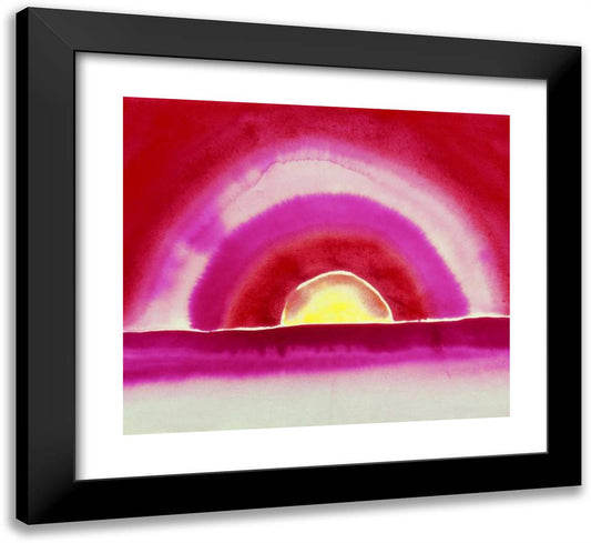 Sunrise 22x20 Black Modern Wood Framed Art Print Poster by O'Keeffe, Georgia