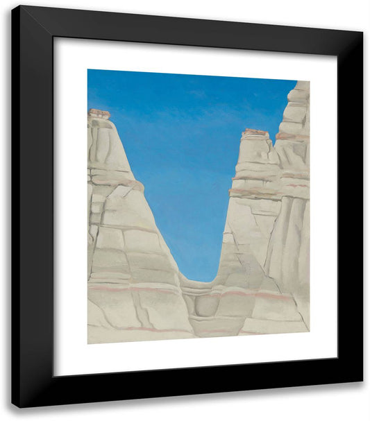 The White Place in Sun 20x23 Black Modern Wood Framed Art Print Poster by O'Keeffe, Georgia