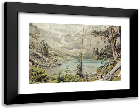 Loch Vale 24x19 Black Modern Wood Framed Art Print Poster by Wood, Grant