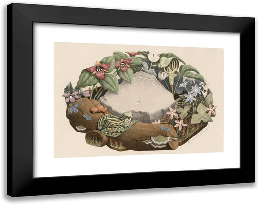 Wild Flowers 24x19 Black Modern Wood Framed Art Print Poster by Wood, Grant