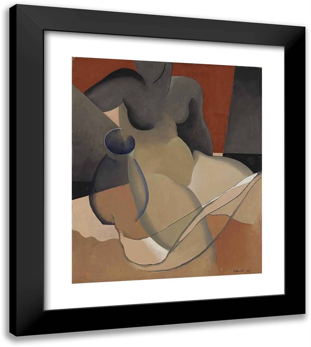 Frauenakt 20x23 Black Modern Wood Framed Art Print Poster by Buchet, Gustave