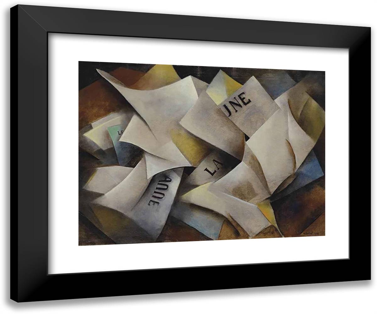 La Tribune 24x20 Black Modern Wood Framed Art Print Poster by Buchet, Gustave