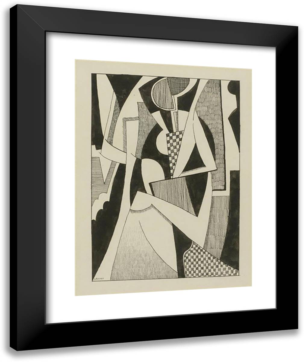 Untitled 20x24 Black Modern Wood Framed Art Print Poster by Buchet, Gustave