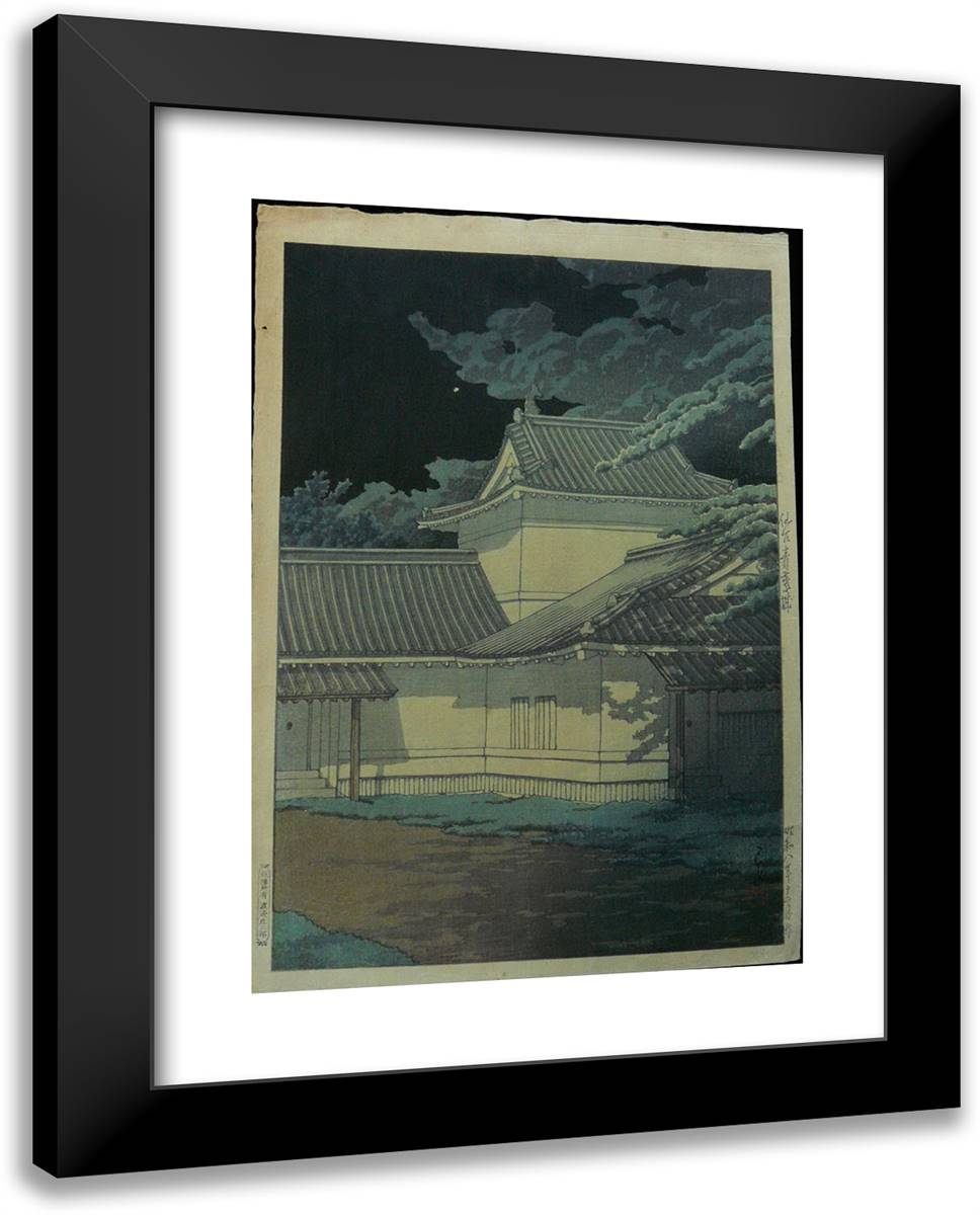 Aoba Castle, Sendai 19x24 Black Modern Wood Framed Art Print Poster by Hasui, Kawase