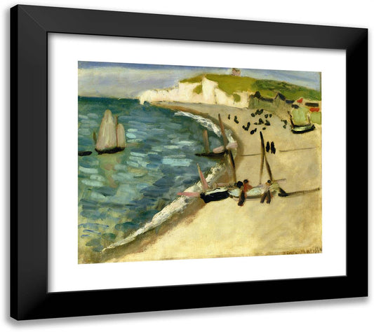 Aht Amont Cliffs at Etretat 22x20 Black Modern Wood Framed Art Print Poster by Matisse, Henri