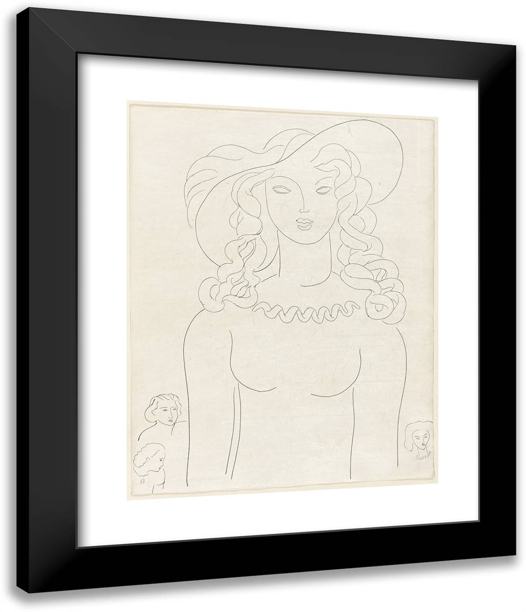 Apparition, Plate Three from Poesies De Mallarma 20x24 Black Modern Wood Framed Art Print Poster by Matisse, Henri