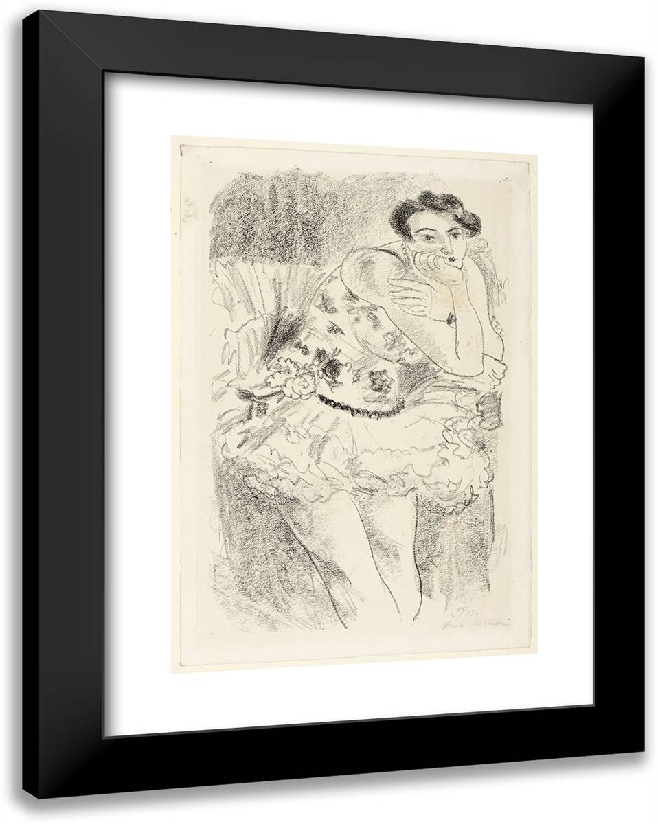 Ballet Dancer, from Ten Dancers 19x24 Black Modern Wood Framed Art Print Poster by Matisse, Henri