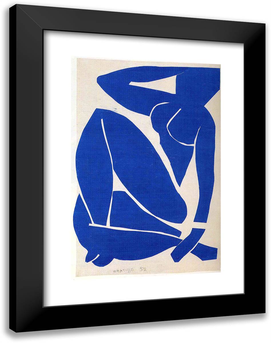 Blue Nude 18x24 Black Modern Wood Framed Art Print Poster by Matisse, Henri