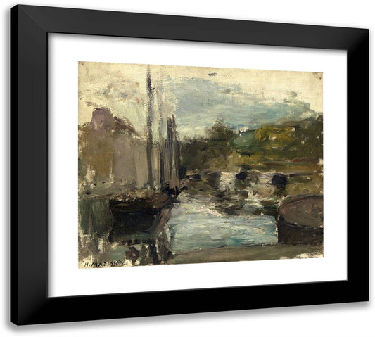 Brittany (Also Known as Boat) 22x20 Black Modern Wood Framed Art Print Poster by Matisse, Henri