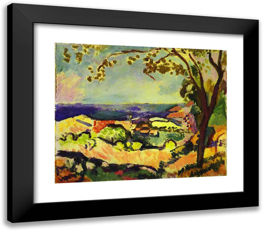 Collioure Landscape  23x20 Black Modern Wood Framed Art Print Poster by Matisse, Henri