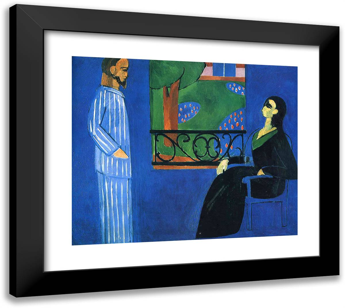 Conversation  22x20 Black Modern Wood Framed Art Print Poster by Matisse, Henri