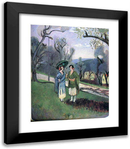 Conversation Under the Olive Trees 20x23 Black Modern Wood Framed Art Print Poster by Matisse, Henri