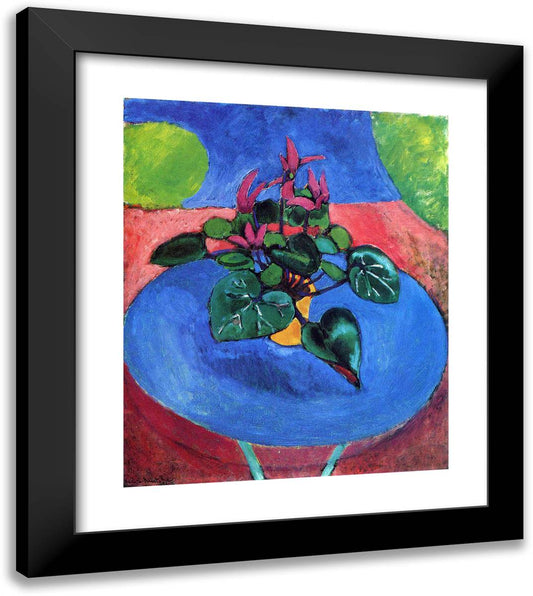 Cyclamen Pourpre  20x23 Black Modern Wood Framed Art Print Poster by Matisse, Henri