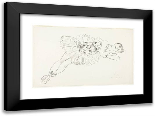 Dancer Reclining, from Ten Dancers 24x18 Black Modern Wood Framed Art Print Poster by Matisse, Henri