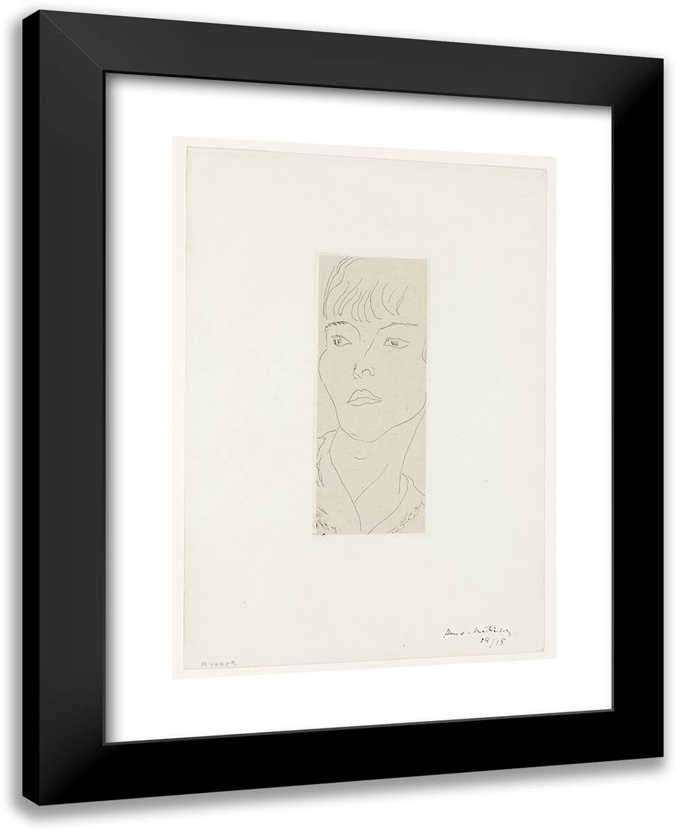 Fanny (Mme. D. G.) 19x24 Black Modern Wood Framed Art Print Poster by Matisse, Henri