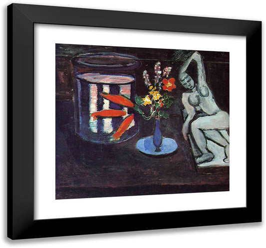 Fish Tank in the Room 21x20 Black Modern Wood Framed Art Print Poster by Matisse, Henri