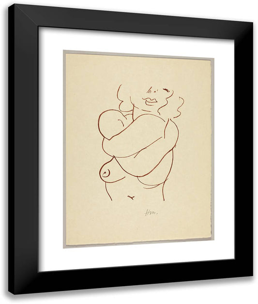 Florilege Des Amours De Ronsard_2 20x24 Black Modern Wood Framed Art Print Poster by Matisse, Henri