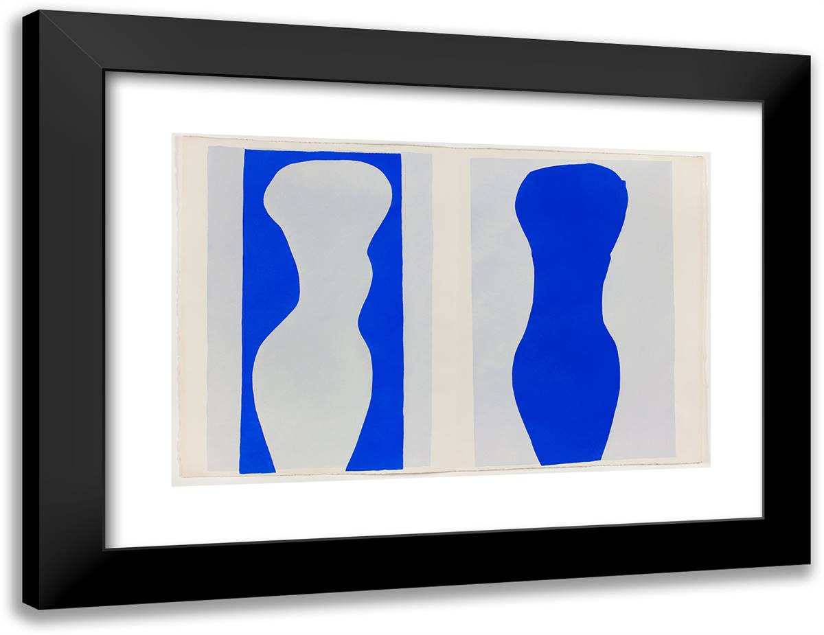 Forms, from Jazz 24x18 Black Modern Wood Framed Art Print Poster by Matisse, Henri