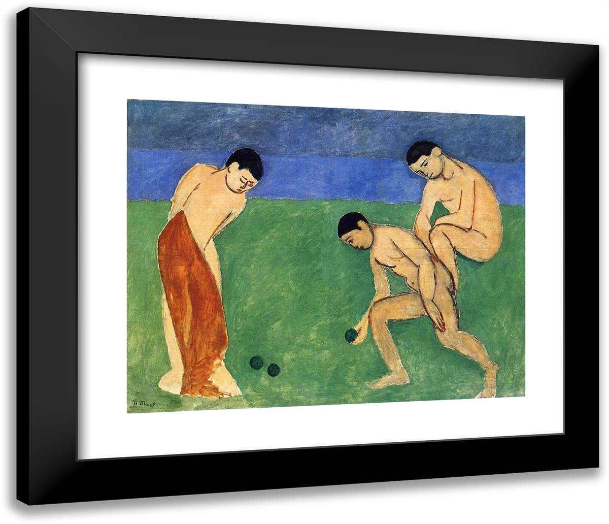 Game of Bowls  23x20 Black Modern Wood Framed Art Print Poster by Matisse, Henri