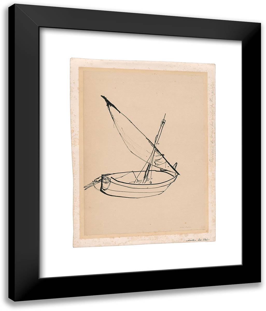 Grounded Fishing Boat 20x24 Black Modern Wood Framed Art Print Poster by Matisse, Henri