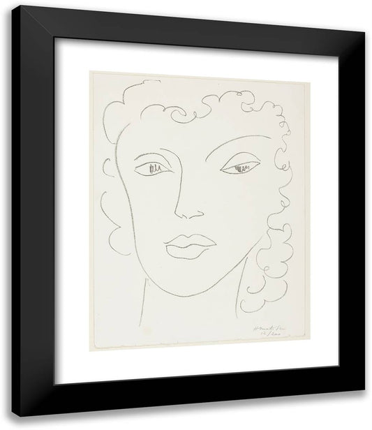 Haitian 20x24 Black Modern Wood Framed Art Print Poster by Matisse, Henri