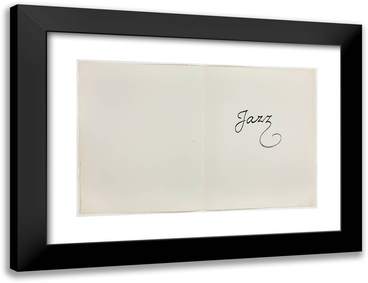 Half Title Page, from Jazz 24x18 Black Modern Wood Framed Art Print Poster by Matisse, Henri