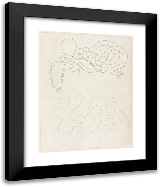 Harodiade, Scene Ll, Plate Eleven from Poesies De Mallarma 20x24 Black Modern Wood Framed Art Print Poster by Matisse, Henri