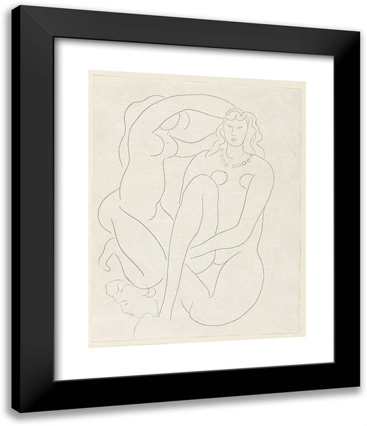 Harodiade, Scene Lll, Plate Twelve from Poesies De Mallarma 20x24 Black Modern Wood Framed Art Print Poster by Matisse, Henri