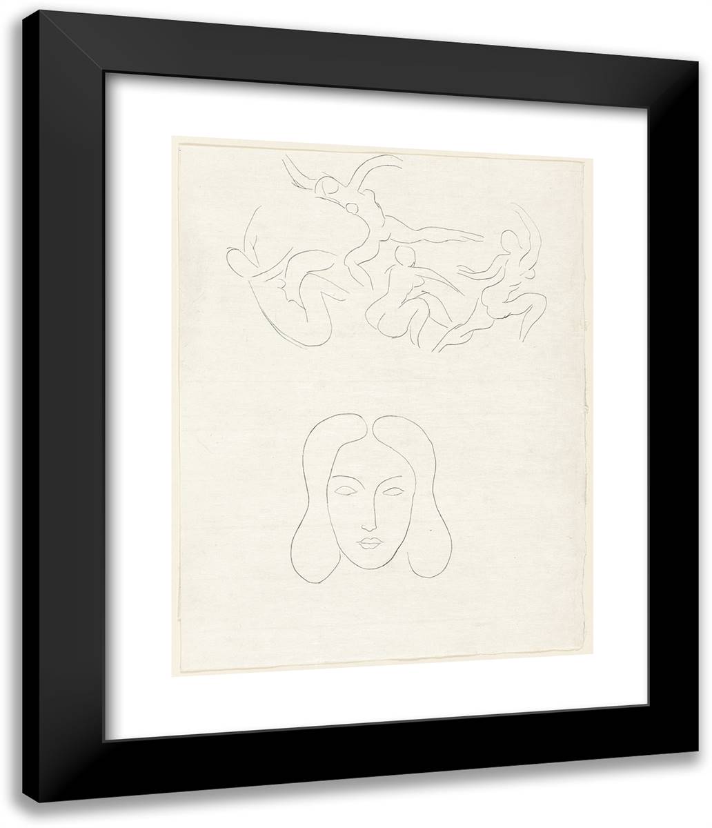 Harodiade, Scene Lv, Plate Thirteen from Poesies De Mallarma 20x24 Black Modern Wood Framed Art Print Poster by Matisse, Henri