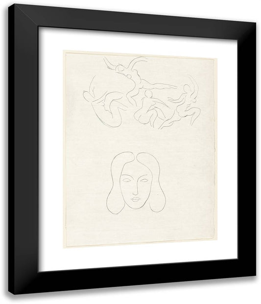 Harodiade, Scene Lv, Plate Thirteen from Poesies De Mallarma 20x24 Black Modern Wood Framed Art Print Poster by Matisse, Henri
