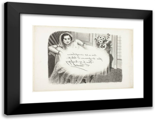 Hindu in a Tulle Skirt 24x19 Black Modern Wood Framed Art Print Poster by Matisse, Henri