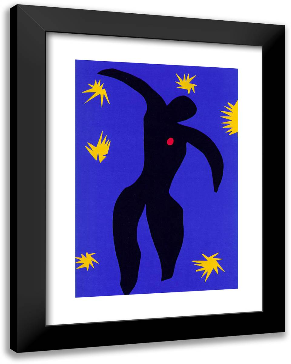 Icarus 19x24 Black Modern Wood Framed Art Print Poster by Matisse, Henri