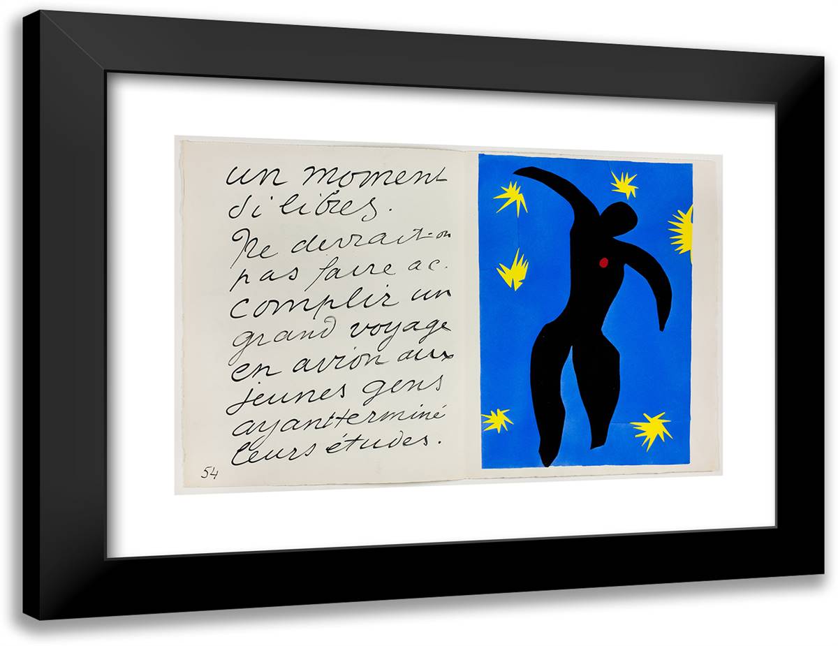 Icarus, from Jazz 24x18 Black Modern Wood Framed Art Print Poster by Matisse, Henri