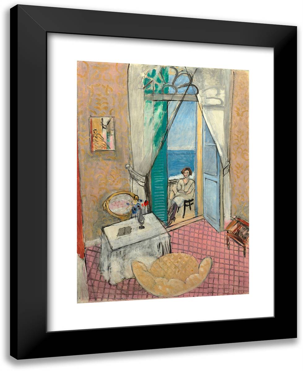Interior at Nice 19x24 Black Modern Wood Framed Art Print Poster by Matisse, Henri