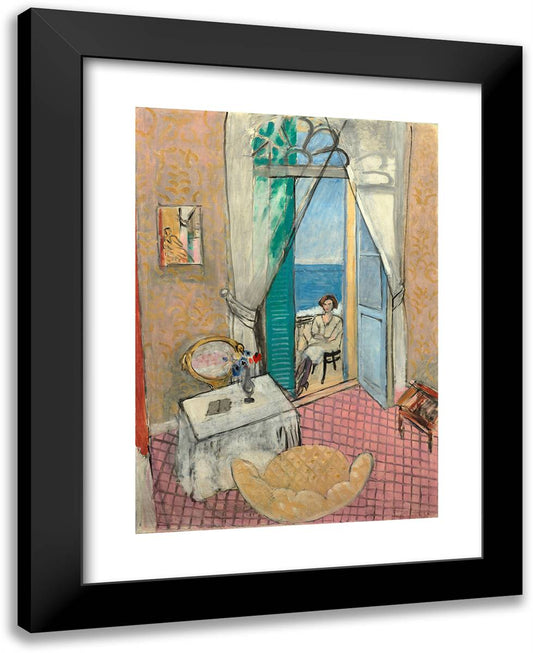 Interior at Nice 19x24 Black Modern Wood Framed Art Print Poster by Matisse, Henri