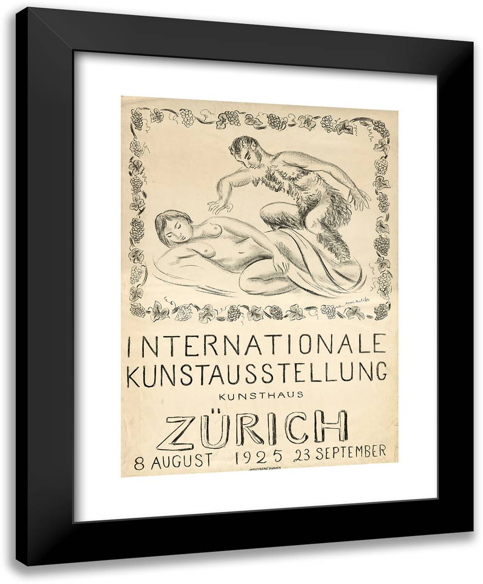 International Art Exhibition in Zurich 19x24 Black Modern Wood Framed Art Print Poster by Matisse, Henri
