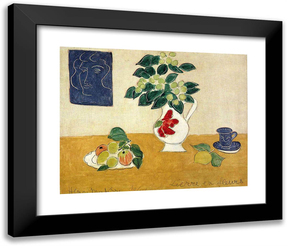 Ivy in Flower 23x20 Black Modern Wood Framed Art Print Poster by Matisse, Henri